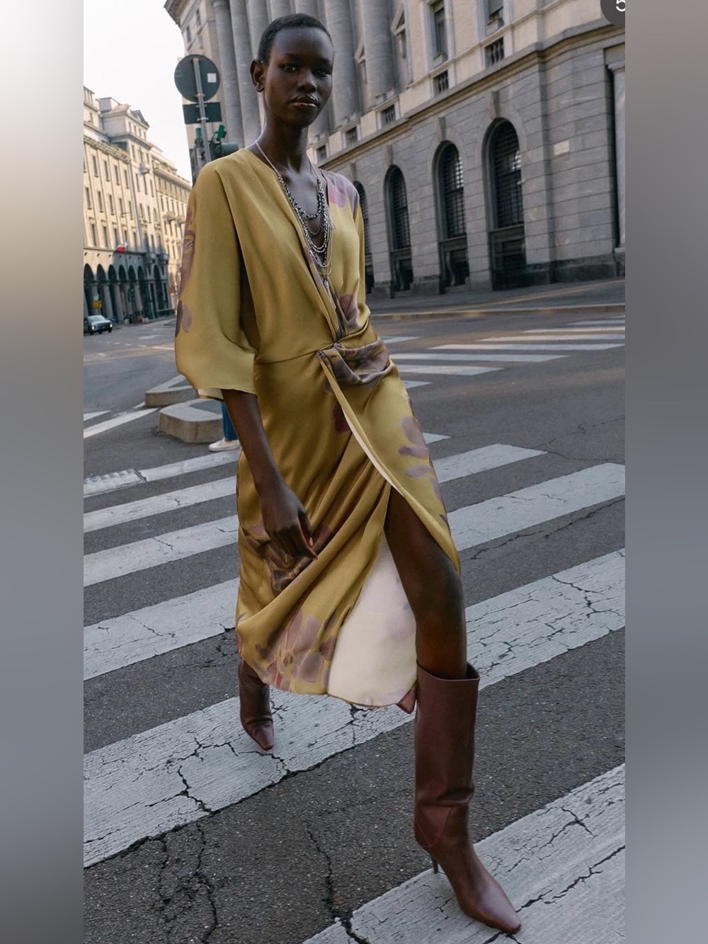 NWT Zara Satin midi dress